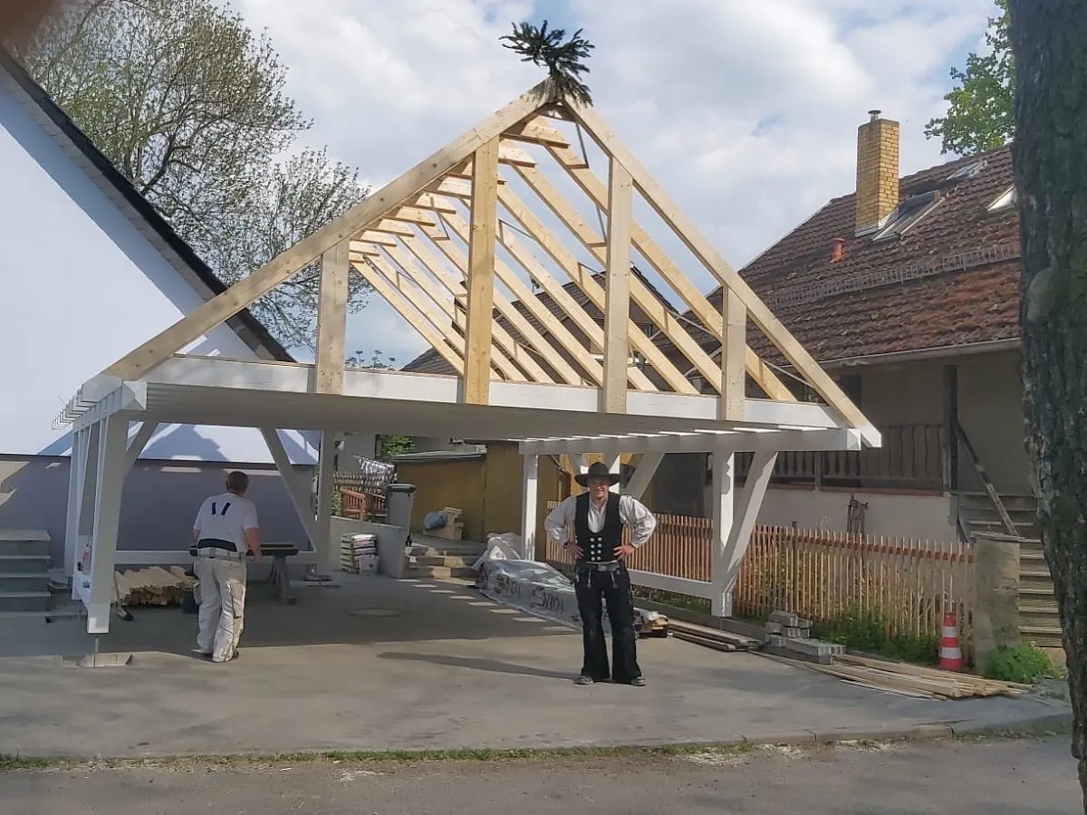 Holzbau auf der Baustelle